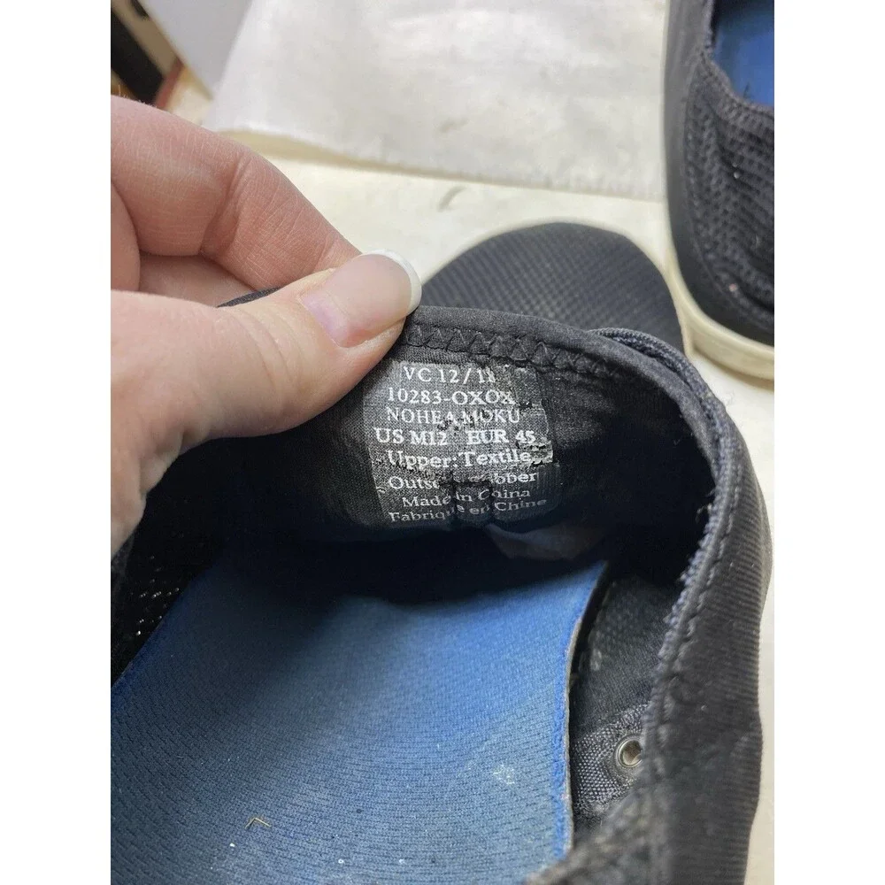 Olukai Nohea Moku Casual Boat Shoes Black Loafers Mens Size 12 Laces Comfort - Picture 8 of 8